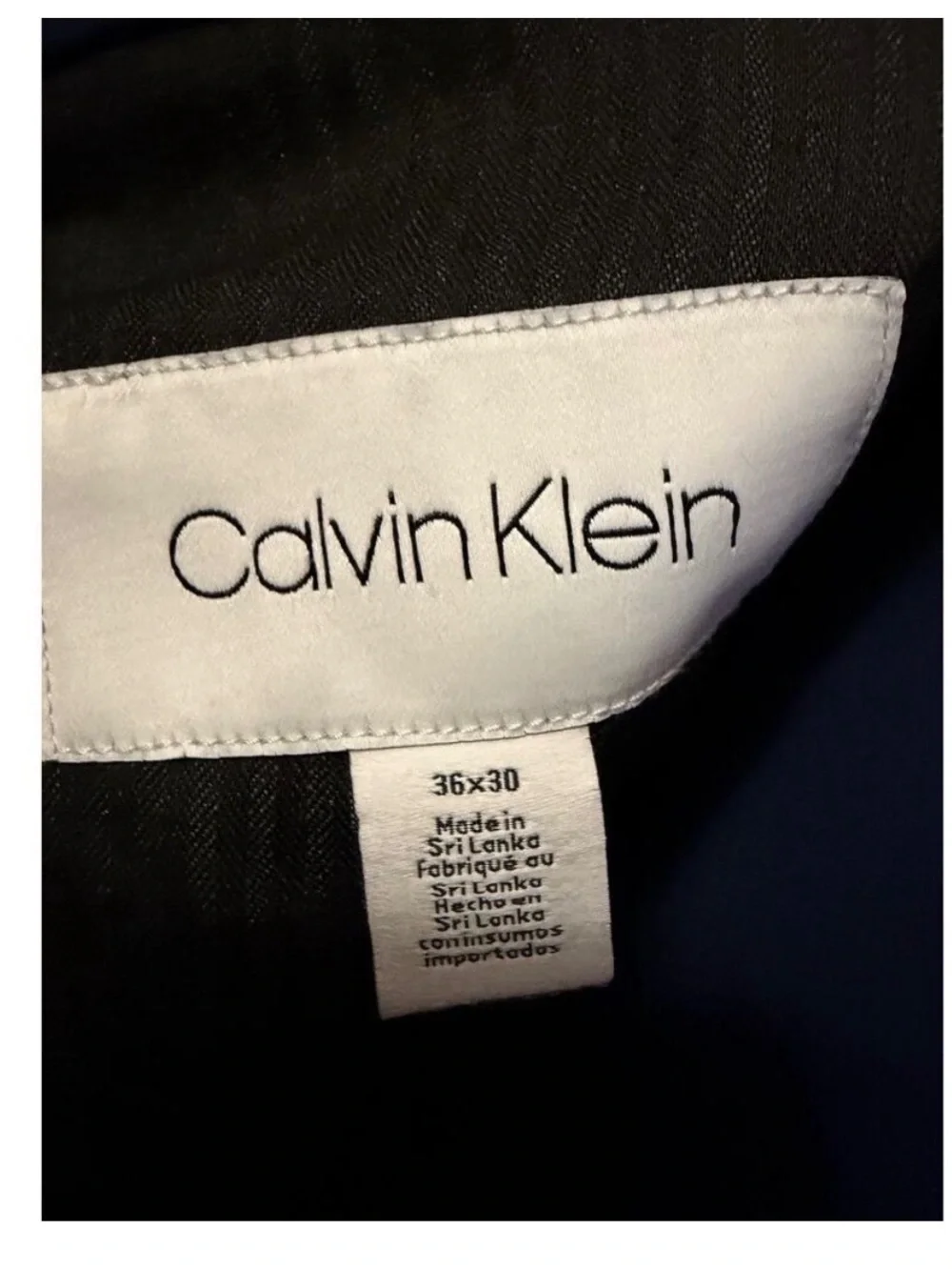 Calvin Klein Men's Deep Blue Slim Fit Chinos Size 36x30